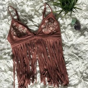 Forever 21 fringe crop top
